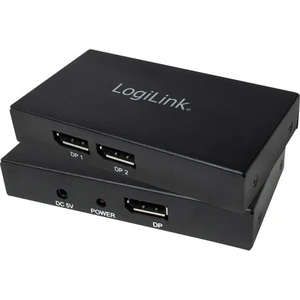 LogiLink  2 porty DisplayPort splitter pripravené pre Ultra HD 3840 x 2160 Pixel čierna