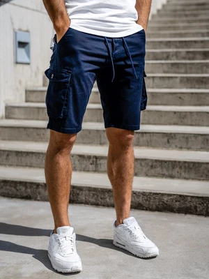 Pantaloni scurți cargo bleumarin Bolf 5011