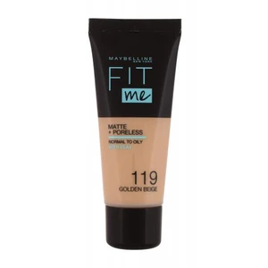 Maybelline Fit Me! Matte + Poreless 30 ml make-up pre ženy 119 Golden Beige na všetky typy pleti; na mastnú pleť; na problematickú pleť s akné