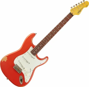 Vintage V6MRFR Firenza Red E-Gitarre