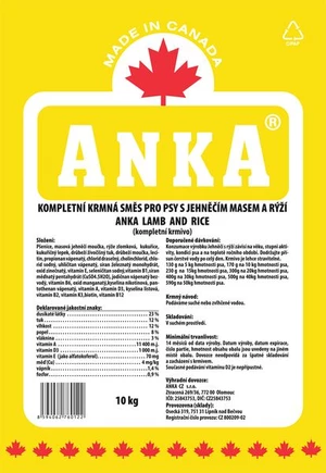 ANKA Lamb and Rice - 18kg