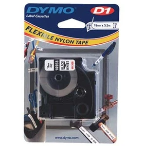 Dymo D1 16958, S0718050, 19mm x 3.5m, čierna tlač/biely podklad, originálná páska