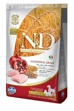 N&amp;D Dog Adult Medium/Large Light Chicken/Pomegranate Low Grain - 12kg