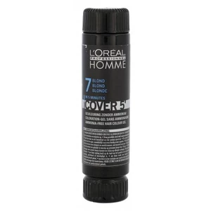 L´Oréal Professionnel Homme Cover 5´ 3x50 ml farba na vlasy pre mužov 7 Medium Blond na všetky typy vlasov; na farbené vlasy