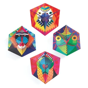 Sada 4 papierových skladačiek Djeco Kaleidocycles