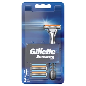 Gillette Sensor3 Holiaci Strojček Pre Mužov s 3 Holiacimi Hlavicami