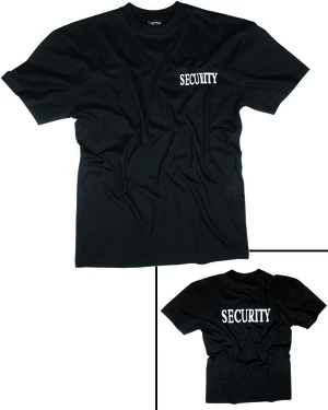 Bavlněné SECURITY tričko II Mil-Tec® - černé  (Velikost: S)