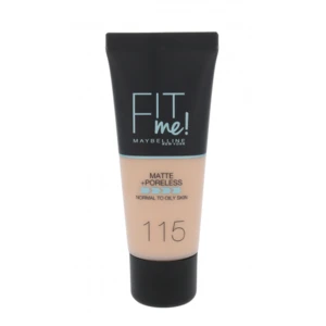 Maybelline Fit Me! Matte + Poreless 30 ml make-up pro ženy 115 Ivory na problematickou pleť s akné