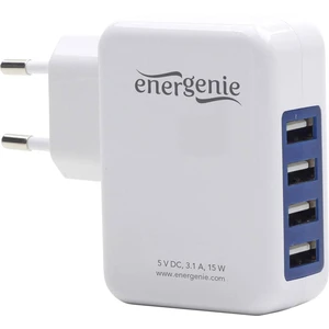 Energenie Uni-4-fach EG-U4AC-02 USB nabíjačka do zásuvky (230 V) Výstupný prúd (max.) 3100 mA 4 x USB