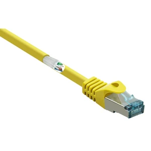 Basetech BT-1715435 RJ45 sieťové káble, prepojovacie káble CAT 6A S/FTP 30.00 m žltá s ochranou, samozhášavý 1 ks