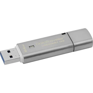 Kingston DataTraveler Locker+ G3 USB flash disk 64 GB strieborná DTLPG3/64GB USB 3.2 Gen 1 (USB 3.0)