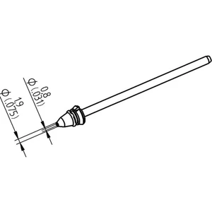 Ersa 0742ED0819H/SB odspájkovací hrot kónický  Dĺžka hrotov 79.25 mm obsah, množstvo obsiahnutého obsahu na objednaný ob