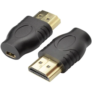 SpeaKa Professional SP-7869748 HDMI adaptér [1x HDMI zástrčka - 1x HDMI zásuvka D Micro] čierna