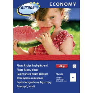 Europe 100 Economy Photo Paper Glossy EPC004 fotografický papier A4 210 g/m² 100 listov vysoko lesklý