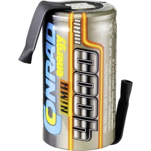 Conrad energy slot pre akumulátor Ni-MH Sub-C 1.2 V 4000 mAh so spájkovacími okami