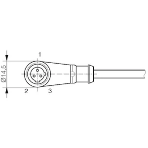 Contrinex 623 000 940 pripojovací kábel  S13-3FUW-020 Prevedenie Uhlová spojka s káblom 2 m 1 ks