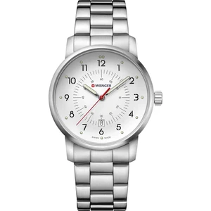 Wenger Quartz náramkové hodinky 01.1641.114 (Ø x v) 42 mm x 9.45 mm strieborná Materiál puzdra=nerezová ocel Materiál re