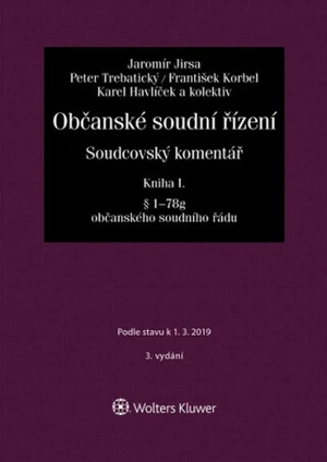 Občanské soudní řízení Kniha I - Jaromír Jirsa