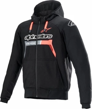 Alpinestars Chrome Ignition Hoodie Black/Red Fluorescent M Geacă textilă