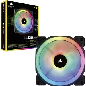 Corsair LL120 RGB Dual Light Loop PC vetrák s krytom čierna, RGB (š x v x h) 120 x 120 x 25 mm vrátane LED osvetlenia