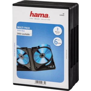 Hama 6-násobná obal na DVD 6 CD / DVD / Blu-ray polypropylen čierna 3 ks (š x v x h) 136 x 191 x 26.6 mm 00049685