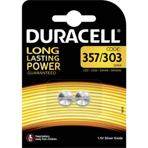 Duracell 357/303 gombíková batéria  357 oxid striebra 170 mAh 1.5 V 2 ks