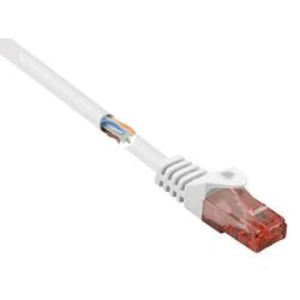 Síťový kabel RJ45 Basetech BT-1719398, CAT 6, U/UTP, 25.00 cm, bílá