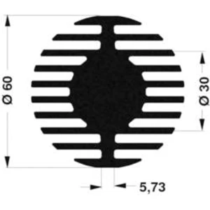 LED chladič Fischer Elektronik SK 578 50 ME 10104073, 1.67 K/W, (Ø x v) 60 mm x 50 mm