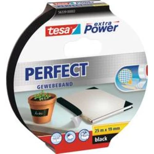 Páska se skelným vláknem tesa PERFECT 56339-00002-01, (d x š) 25 m x 19 mm, kaučuk, černá, 1 ks