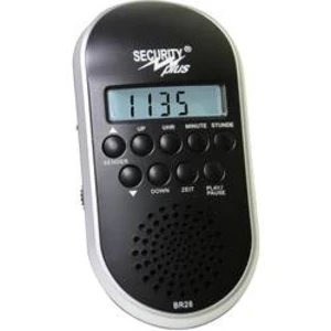 Rádio na řídítka kola Security Plus BR28 MP3/USB, černá, stříbrná