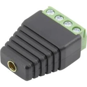 Zdířka pro banánek Conrad Components 93013c1126, Ø pin: 4 mm, spojka, rovná, černá, 1 ks