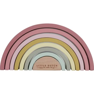 Little Dutch Wooden Rainbow skládací duha ze dřeva Pink 1 ks