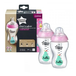 Tommee Tippee Kojenecká láhev C2N růžová 2ks 340 ml 3m+