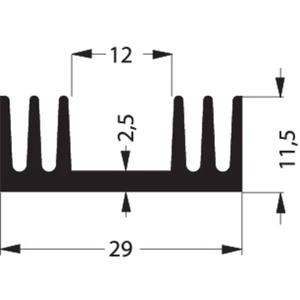 Fischer Elektronik SK 09 50 SA chladič 7.2 K/W (d x š x v) 50 x 29 x 11.5 mm TO-220, SOT-32