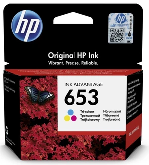 HP 653 originální inkoustová kazeta tříbarevná 3YM74AE