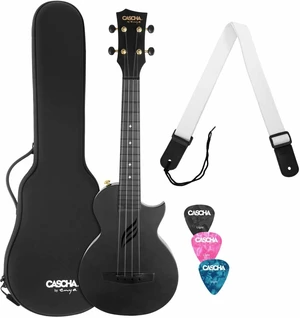 Cascha Carbon Fibre Set Koncertní ukulele Black