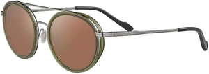 Serengeti Geary Shiny Light Gunmetal Shiny Dark Green Acetate/Mineral Polarized Drivers Lunettes de vue