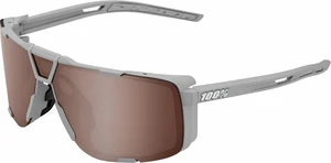 100% Eastcraft Soft Tact Stone Grey/HiPER Crimson Silver Mirror Lens Fahrradbrille