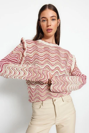 Trendyol Stone Self Patterned Knitwear Sweater