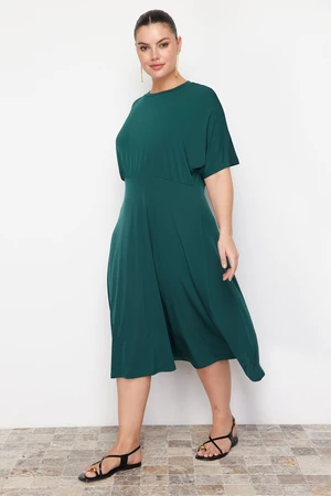 Trendyol Curve Emerald Green Midi Knitted Dress