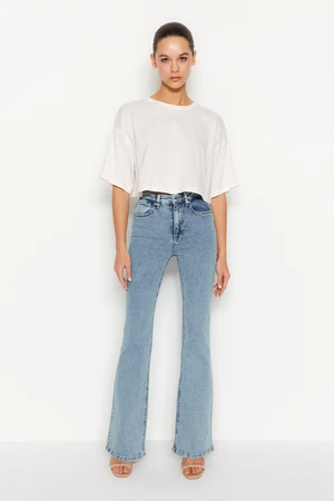 Trendyol Blue High Waist Flare Jeans