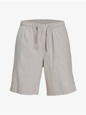 Beige Men's Linen Shorts Jack & Jones Karl - Men