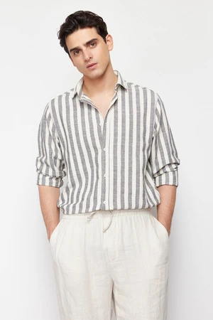 Trendyol Antacid Regular Fit Striped Shirt