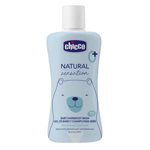 CHICCO Natural Sensation Šampon na vlasy a tělo s aloe a heřmánkem 0m+, 200 ml