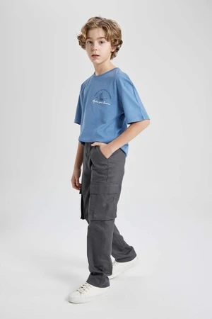 DEFACTO Boy Cargo Fit Standard Leg Twill Trousers