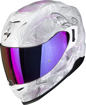 Scorpion EXO 520 EVO AIR MELROSE Pearl White/Pink S Kask