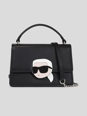 Karl Lagerfeld Ikonik 2.0 Leather Kabelka Černá