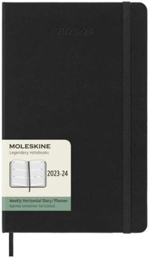 Moleskine Diář 18 měsíční 2023-24 horizontální tvrdý černý L