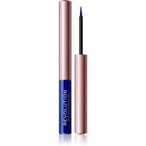 Makeup Revolution Super Flick tekuté linky na oči odtieň Blue 2,4 ml