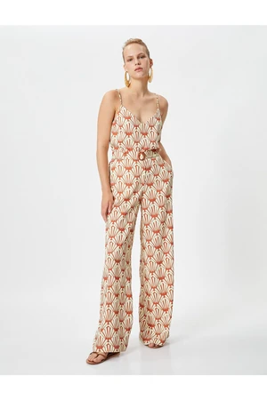 Koton Şahika Ercümen X Cotton - Belted Wide Leg Trousers.